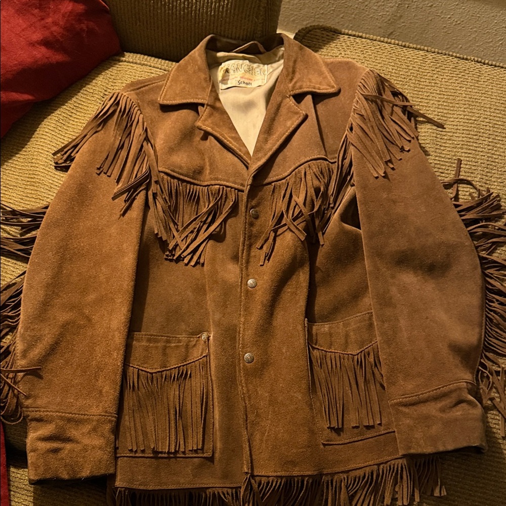 Western Tan Suede Fringe Jacket